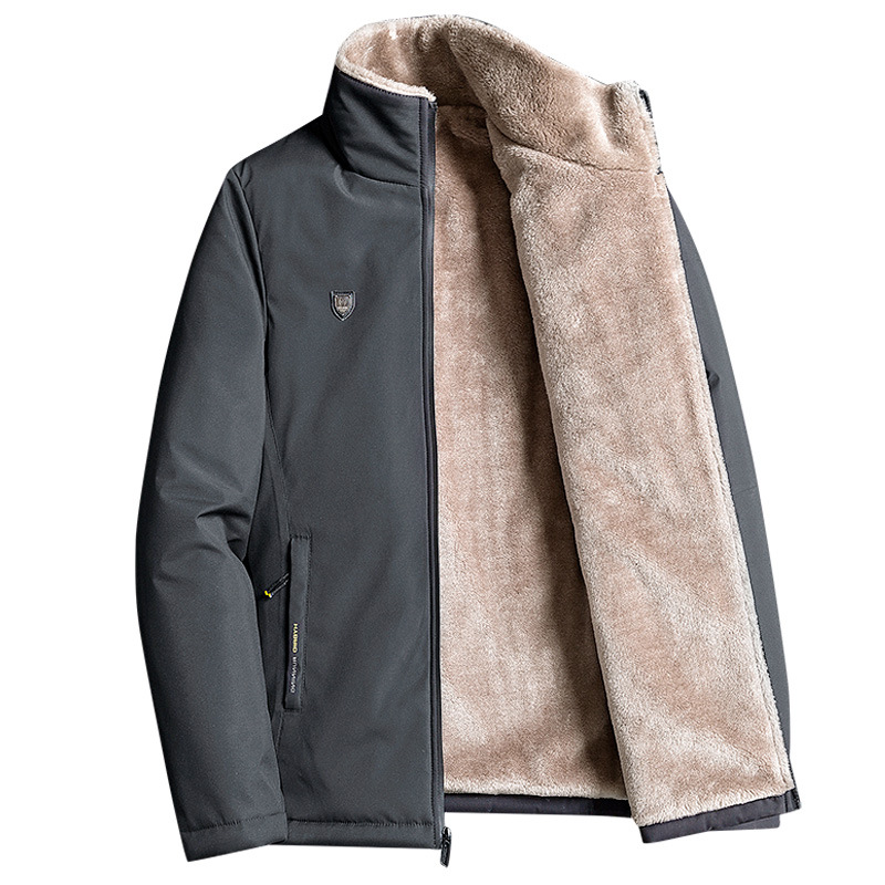 Chaqueta acolchada de algodón de lana de cordero de alta calidad abrigo de algodón acolchado de hombres de mediana edad