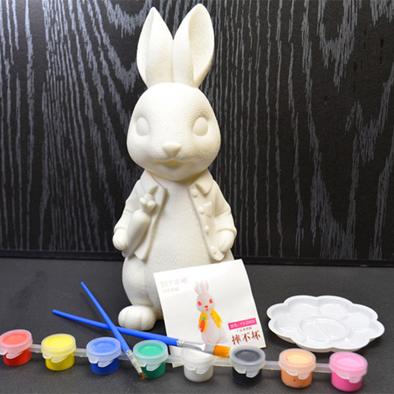 Alcancía de Conejo de Vinilo DIY para Pintar e Irrompible para Niños