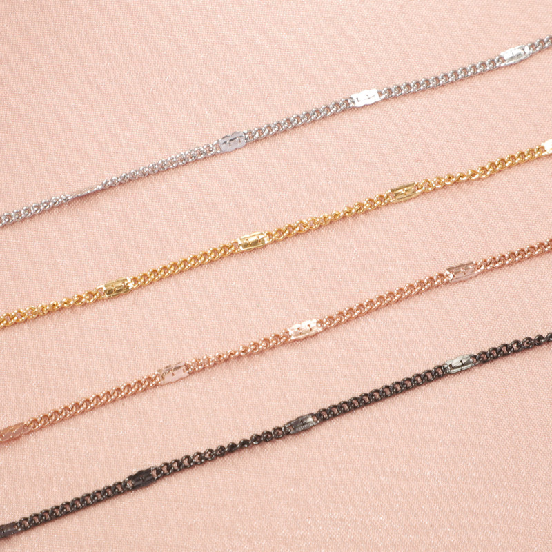 Cross-border simple fashion men's side chain domineering wholesale side pressure fashion personality DIY jewelry clavicle chain