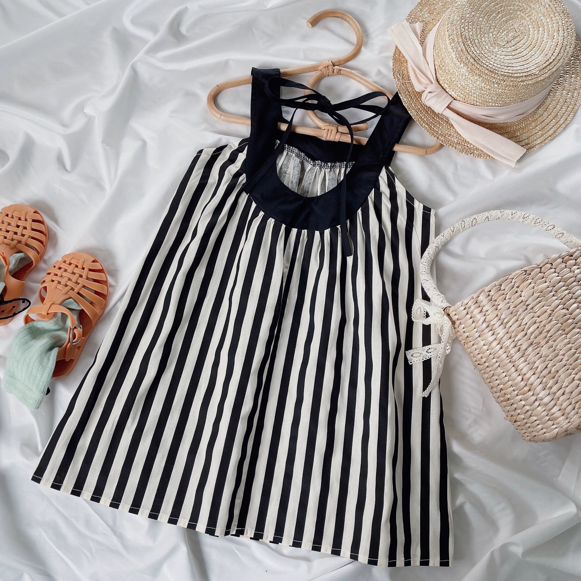 Летнее Slip dress, детская юбка для девочек, корейский стиль