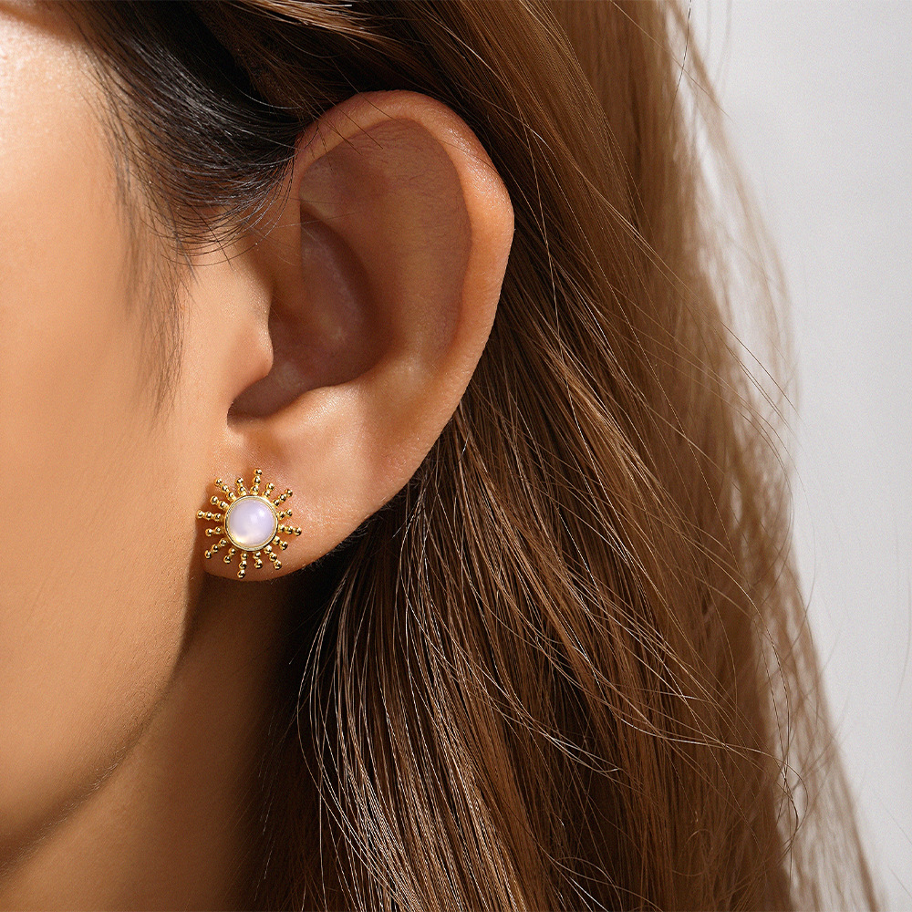 2g Weight Ear Studs Classification 1 Pair Quantity Daily Occasion 925 Sterling Silver Material Geometric Pattern Women's Gender Plating Design Simple Style Style 1 Pair 925 Sterling Silver Geometric Ear Studs 27