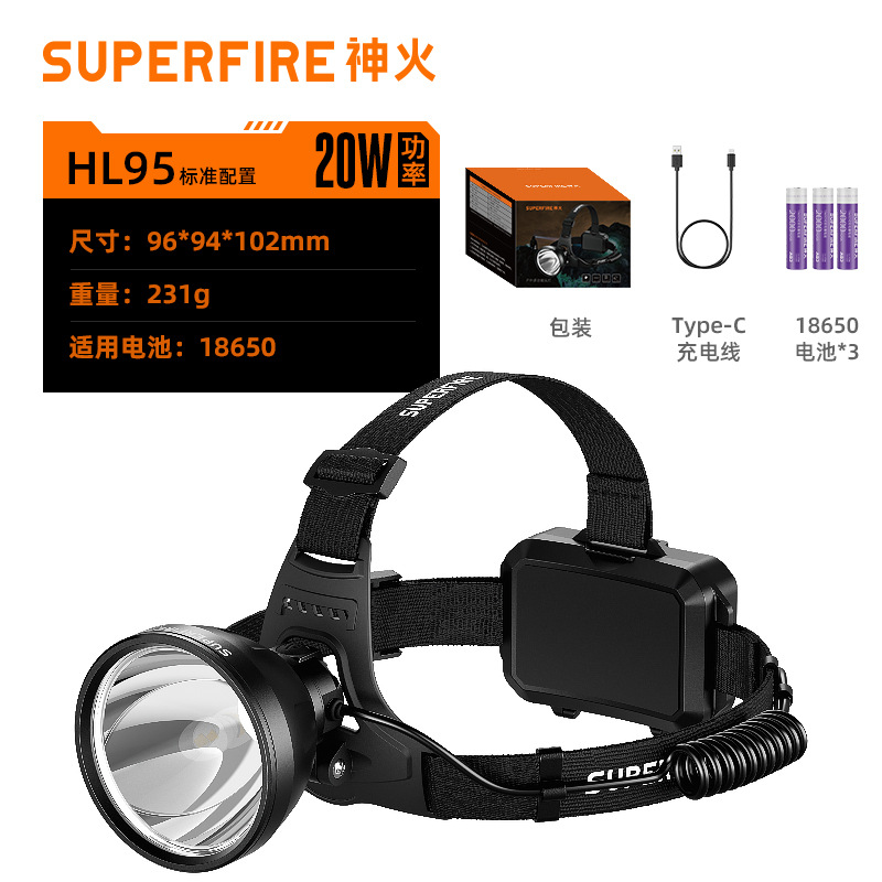 Lámpara de fuego fuerte luz remota inducción de luz montada en la cabeza led recargable al aire libre luz de emergencia al por mayor image 10