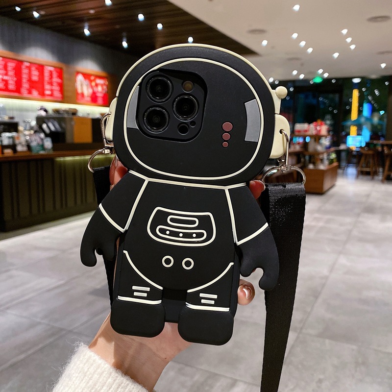 Protective Phone Case For Iphone With Astronaut Lanyard Design_voghion.com