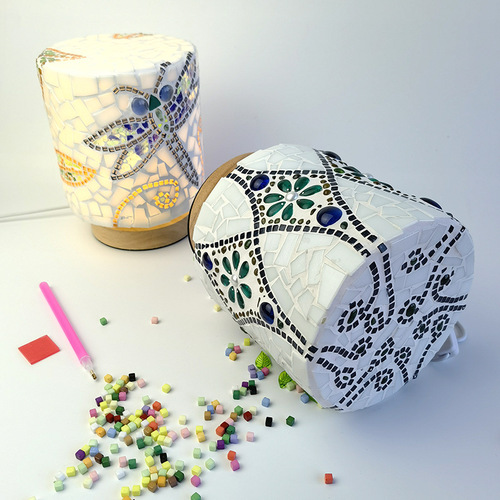 Five-pointed star mosaic handmade diy materials square beads beads small mini mosaic acrylic glass