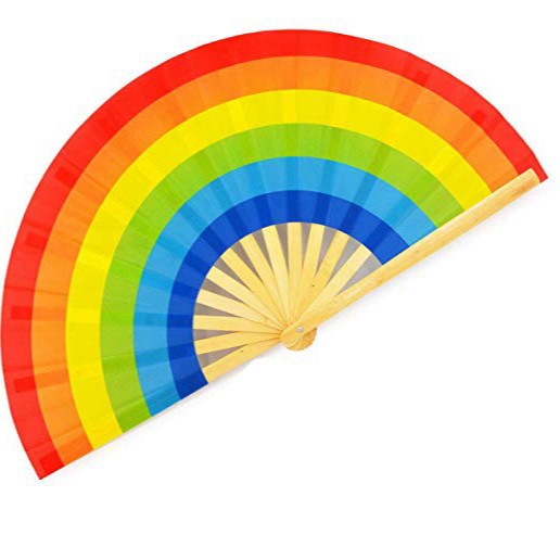 En stock anillo ventilador grande bambú hueso tela superficie Kung Fu ventilador 33cm gran tamaño danza ventilador rendimiento apoyos anillo ventilador