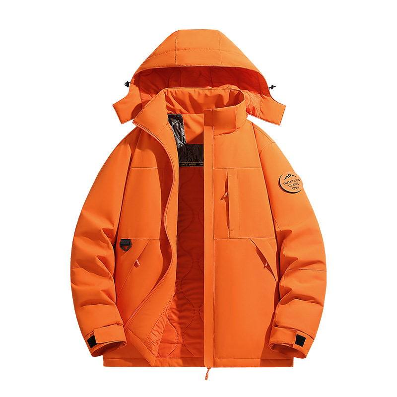 Featured new winter graphene jacket, loose-fitting cotton coat with hood, thickened and warm cotton coat for men and women