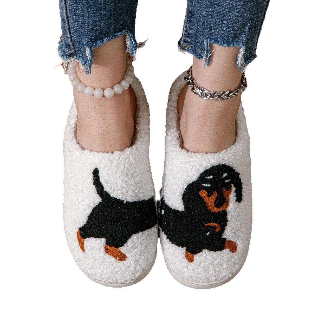 Zapatillas de algodón cómodas de peluche invierno transfronterizas zapatillas de lana caseras para usar calentadas zapatillas ligeras con suela suave