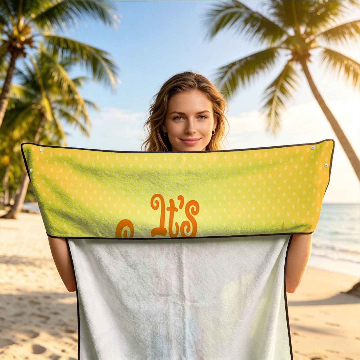Summer bath towel and car seat cover 2-in-1, ultra-fine fiber outdoor beach and car dual-use universal seat cushion