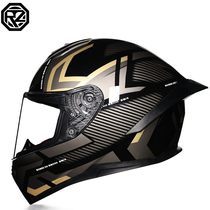 Casco de motocicleta Orz para hombres y mujeres, casco integral de verano con gran alerón trasero para todas las estaciones, certificado por DOT, transfronterizo.