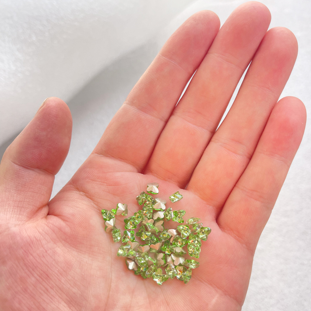 C- 113-5mm 뾰족한 바닥 라이트 그린 나비