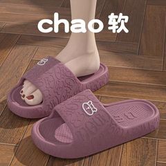 女性用の人気スリッパ、夏用屋内滑り止めホームスリッパ、家庭用バスルーム用EVA厚底スリッパ、女性用