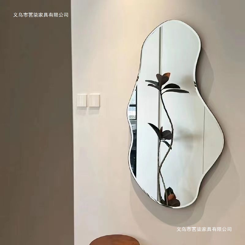 Espejo de vestir nórdico colgado en la pared inns decoración tienda de ropa espejo de prueba colgado en la pared dormitorio espejo de cuerpo entero colgado en la pared espejo especial image 1