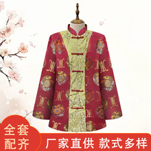 厂家直销寿衣女全套七件套冲喜老人寿终衣服送装老衣丧殡葬用品