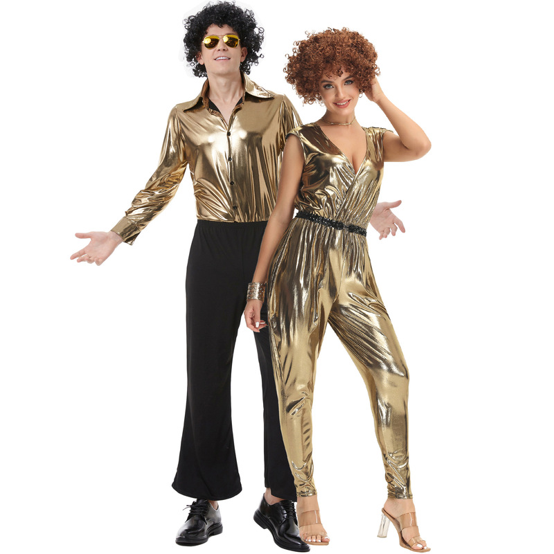 M-Xl Music Festival Retro 70S Disco Cos Clothing Couple Hip-Hop Disco Stage Performance Clothing M-Xl Music Festival Retro 70S Disco Cos Clothing Couple Hip-Hop Disco Stage Performance Clothing