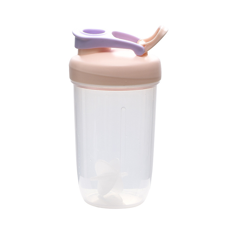 400 ml de proteína en polvo batido taza mecedora de plástico portátil taza de agua deportiva botella de fitness al aire libre se puede fijar el logotipo