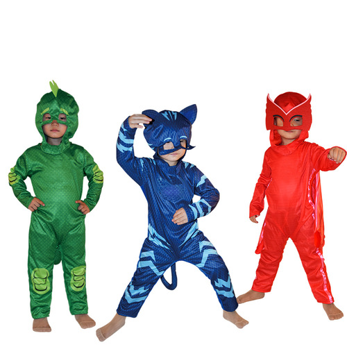 Pajama Masked Children's Little Hero Performance Costumes Catboy and Gekko Kindergarten Performance Children's Clothes