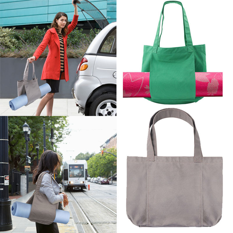 Amazon fitness yoga bolsa conveniente estera de yoga bolsa de almacenamiento bolsa de hombro bolso de la lona estera de yoga alfombra bolsa