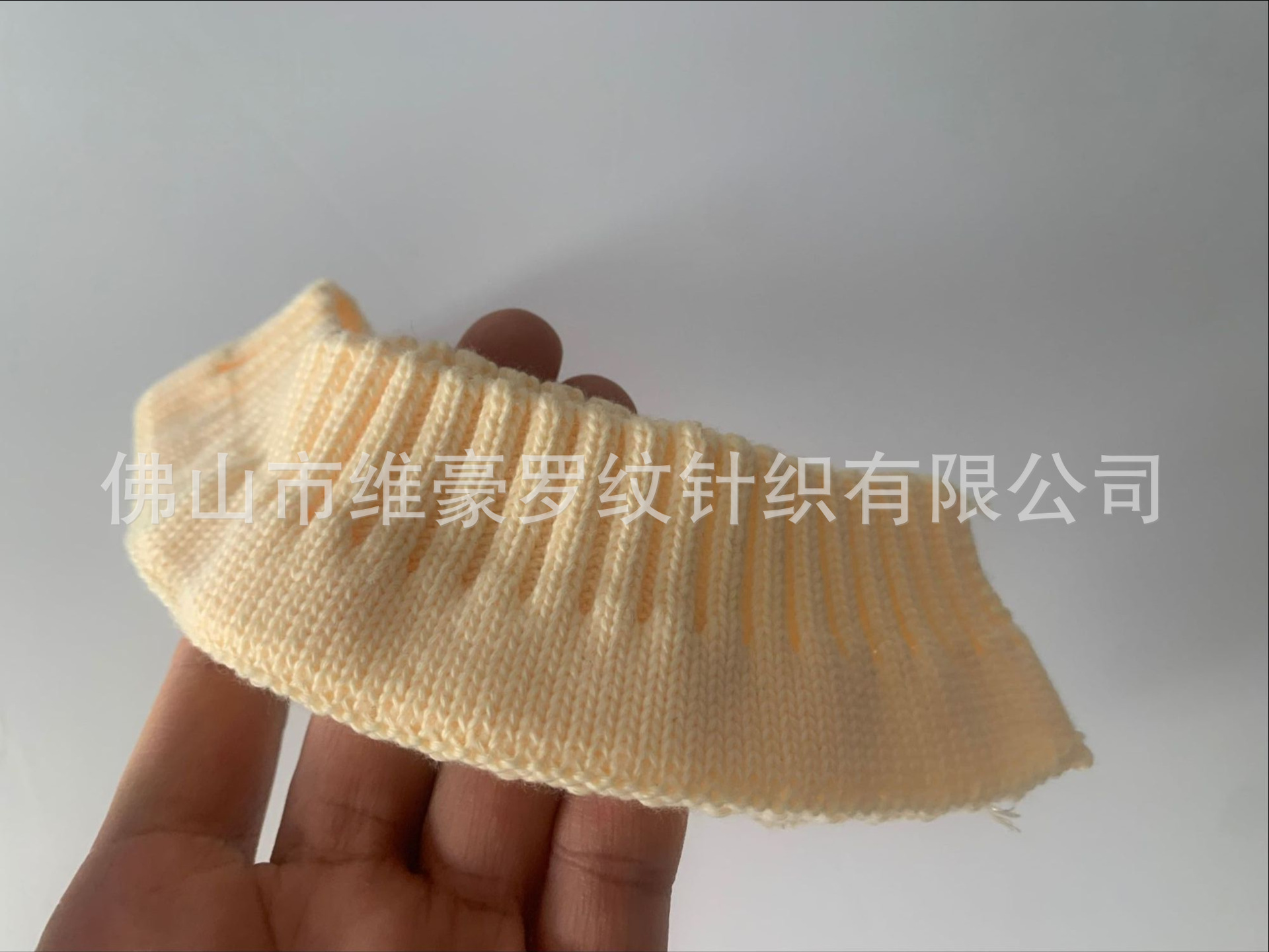 弧形领横机罗纹针织布面料打底衫针织布料罗纹袖口卫衣下摆POLO衫