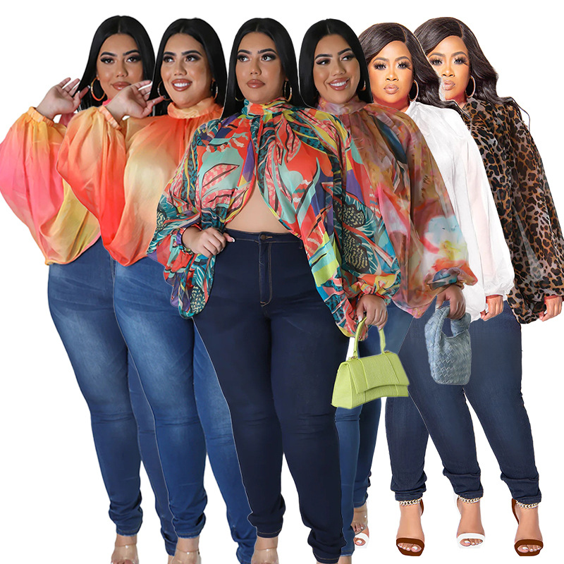 252g Weight Long Sleeve Sleeve Length Regular Sleeve Sleeve Type Spandex, Polyester, Chiffon Fabric Type Long Top Length Blouse Tops Type Daily, Street Occasion Round Neck Neckline Regular Fit Fit Type Color Block Pattern Spring&Summer Season Streetwear Style Blouse Long Sleeve Plus Size Tops Streetwear Color Block 无