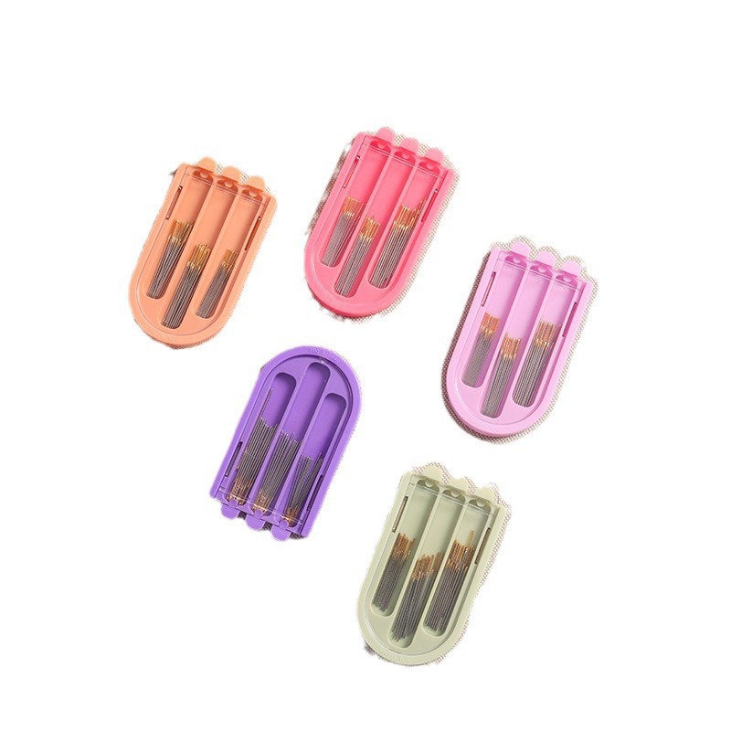 Varias especificaciones de almacenamiento transparente botella de aguja de plástico de almacenamiento compacto de aguja de coser a mano botella de aguja de almacenamiento botella de aguja al por mayor