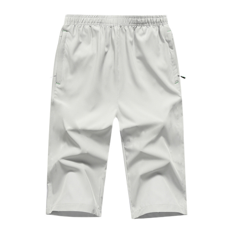 Pantalones de siete puntos para hombres hielo rápido secado pantalones cortos rectos sueltos verano nuevo engordamiento y pantalones deportivos casuales de tamaño grande para hombres
