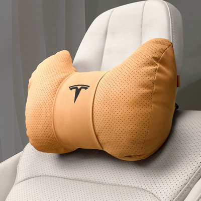 Model 3 New Version/Y/S/X Headrest, Headrest - horn-style-gilded-brown-tesla-headrest-set