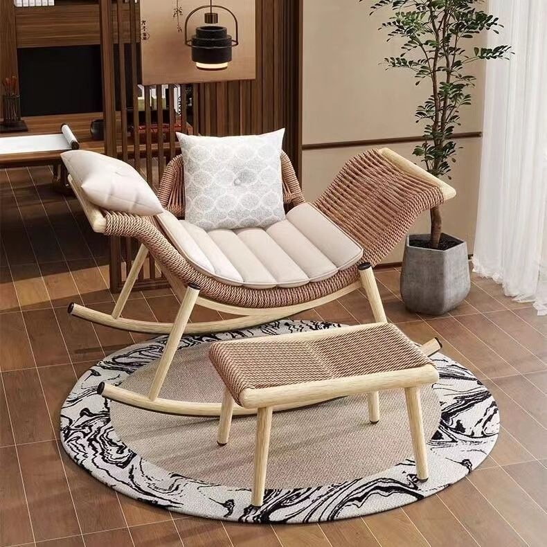 Rocking chair, recliner, lazy sofa for adults, suitable for sleeping and relaxing, balcony wicker sofa chair, popular outdoor rocking chair Rocking chair, recliner, lazy sofa for adults, suitable for sleeping and relaxing, balcony wicker sofa chair, popular outdoor rocking chair