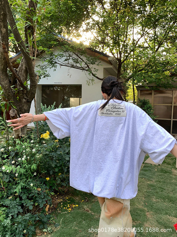 オリジナル開発！ 【ジェニー同風】A*C バドヘムオフショルダー5点ランタンスリーブ純綿ルーズTシャツ|undefined