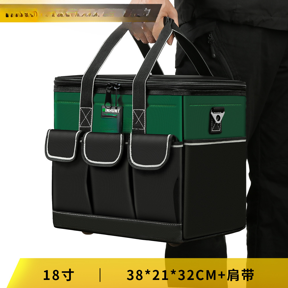 Kit de herramientas portátil multifuncional, lona especial para electricista, bolsa de almacenamiento gruesa y duradera, bolsa de mantenimiento de escalera de carpintería