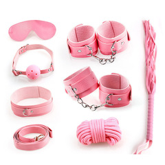 SM 7-Piece Set Binding Kit for Couples, Training, Restraint, Seven-Piece Love Play Sexual Toy Set for Lovers, Prop Combination Set