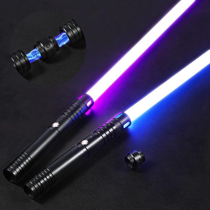 Amazon Black Technology Sable de luz Star Wars 2 en 1 Espada láser de aleación de aluminio Regalo de cumpleaños de Navidad Sable de luz