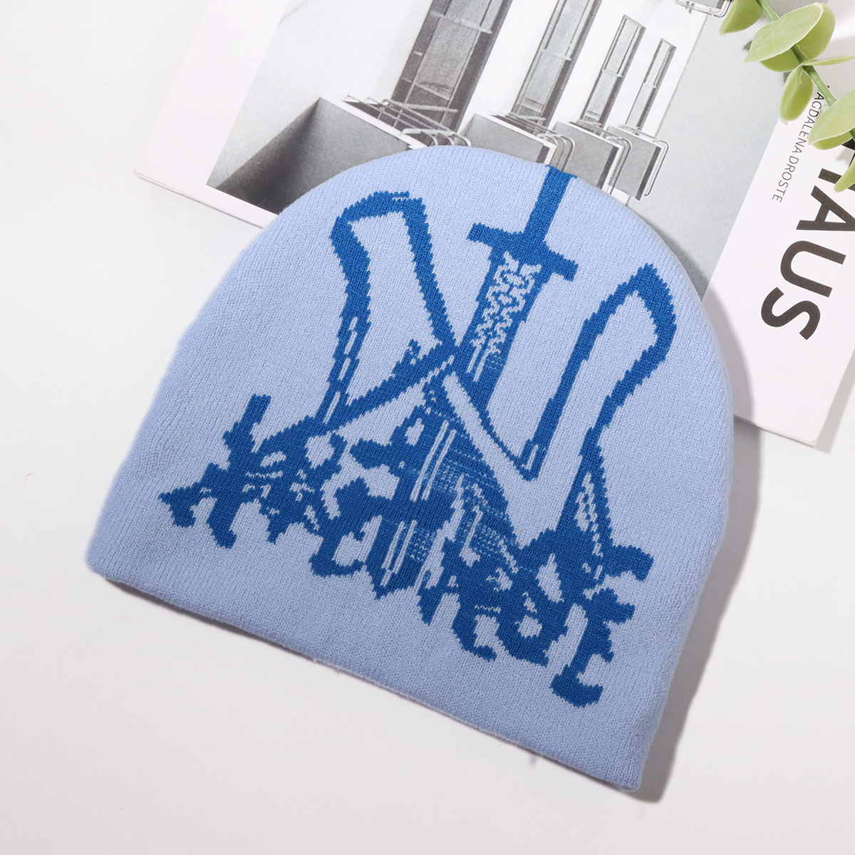 Căciulă tricotată la modă personalizată, sporturi în aer liber, căciulă caldă și rece, casual, din lână_voghion.com