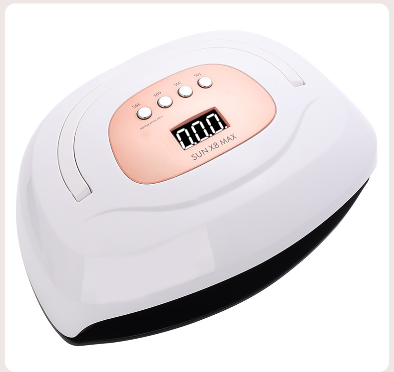 Yeni çift el tırnak makinesi fototerapi lambası el çantası 220W yüksek güçlü çabuk kuruyan tırnak jeli kürleme kurutucu X8