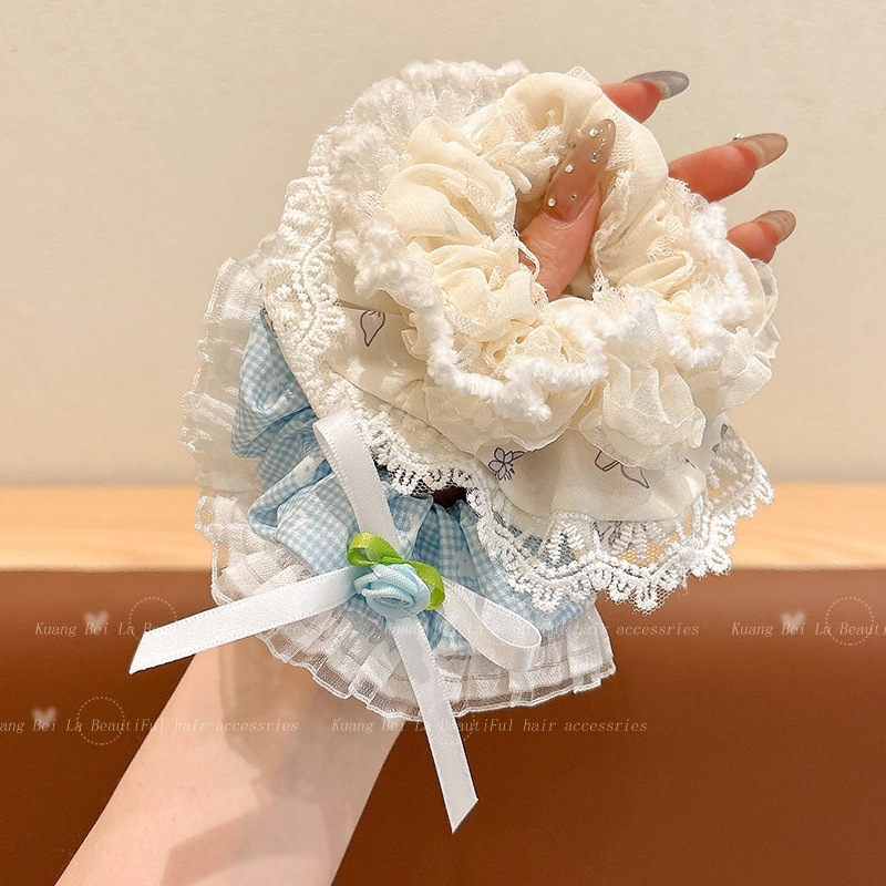 Children's cute elastic hair rope with bow