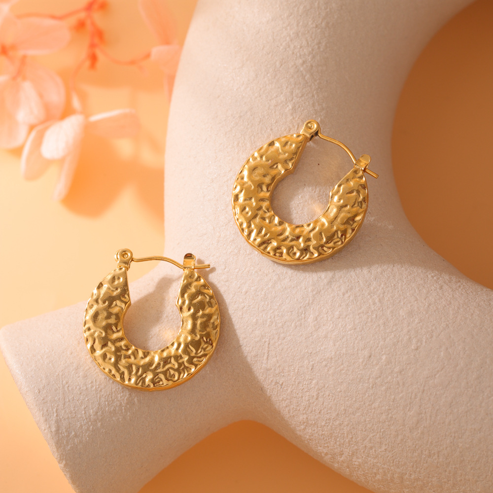 Pendientes de acero inoxidable estilo europeo, minimalista y ligero