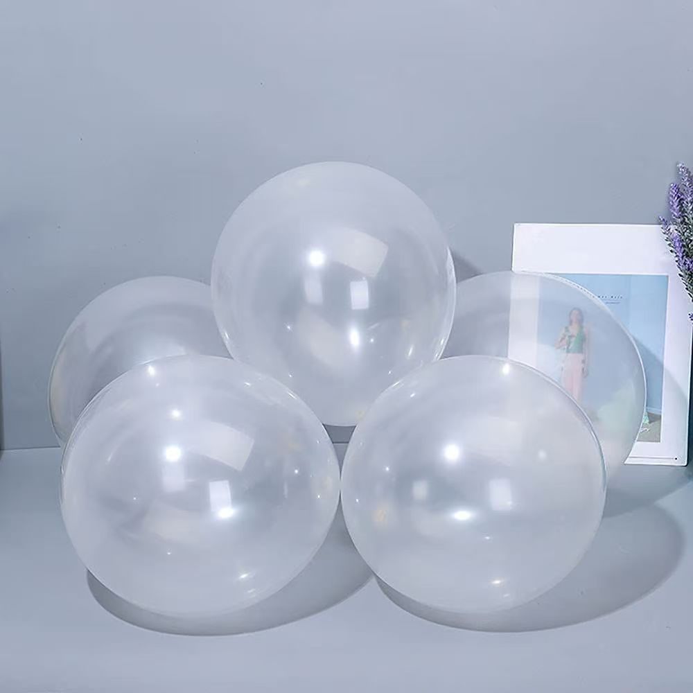 Globo transparente, globo de relleno redondo, globo de boda, decoración de cumpleaños, globo de fiesta