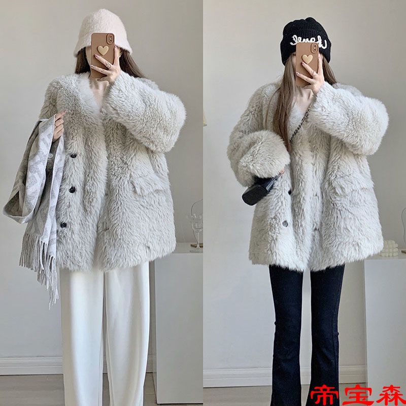 2022 new pattern fashion Fox leather and fur coat winter Versatile Fur one Small fragrant wind coat
