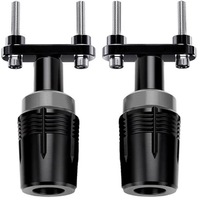 Suitable for KTM DUKE390 DUKE250 2017-2023 modified body crash protection ball + exhaust pipe crash protection bar (Motorcycle bumper) - a-pair-of-gray-body-protectors-without-any-text