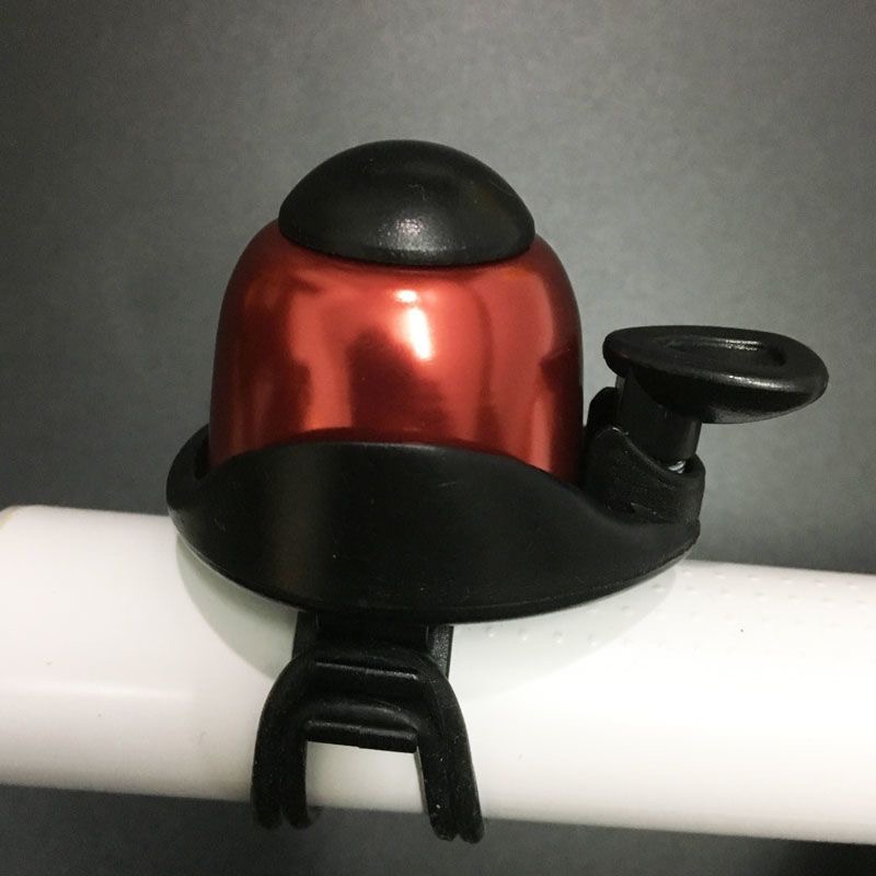 Timbre de bicicleta, timbre compacto, timbre de anillo de goma para bicicleta de montaña, timbre de banda de goma, timbre de cubierta de aluminio