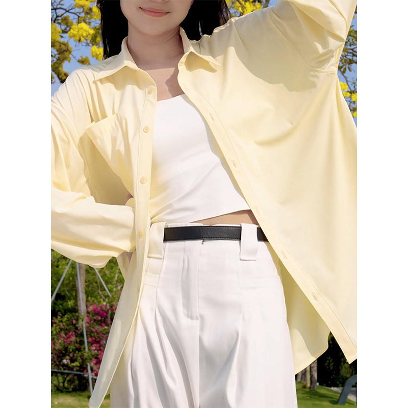 옐로우 [브랜드 교체] 나일론 원단 아이스 실크 시원한 느낌