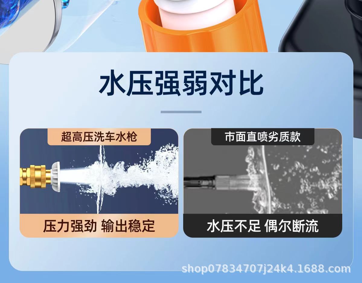 Wireless car washer household portable car rechargeable high-pressure water gun high-power lithium battery water pump cleaning god