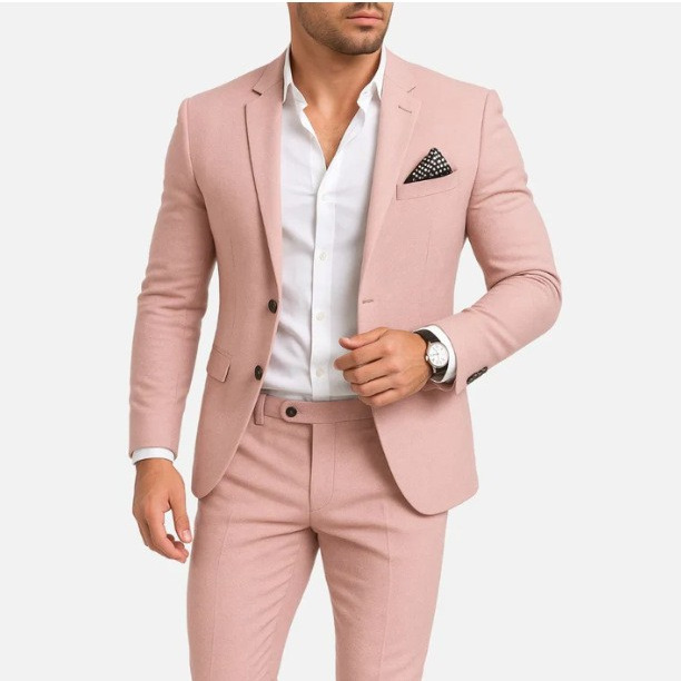 Cross-Border Foreign Trade Two-Button Digital Print Suit Set Two-Piece Suit Jacket Men's Business Casual Solid Color Cross-Border Foreign Trade Two-Button Digital Print Suit Set Two-Piece Suit Jacket Men's Business Casual Solid Color