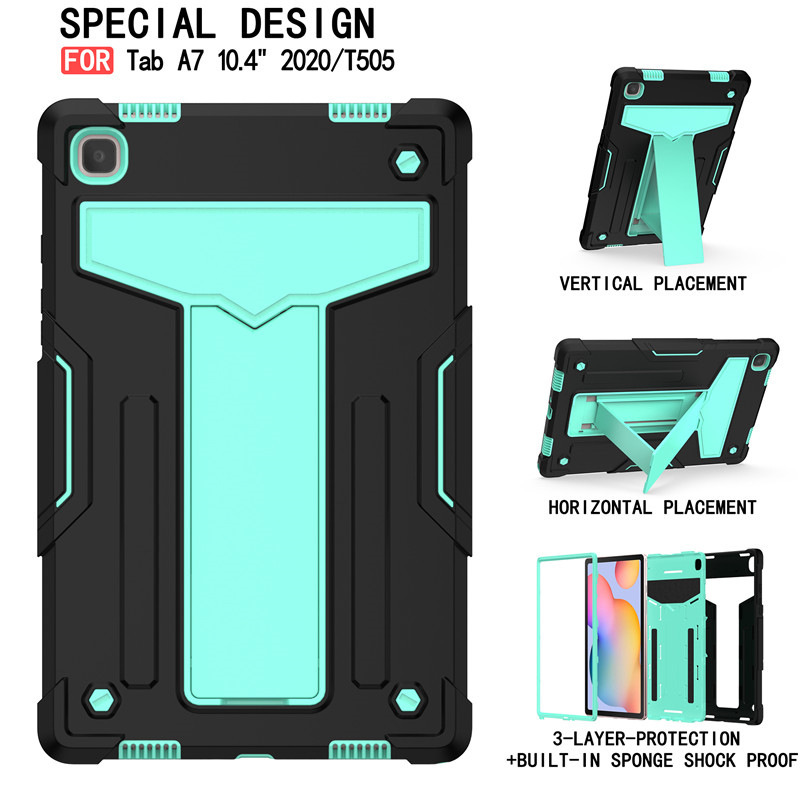 Suitable for Samsung Tabs7 Protective Case 10.5 Leather Case T500 Robot T290 Silicone All-Inclusive Anti-Bracket Tablet
