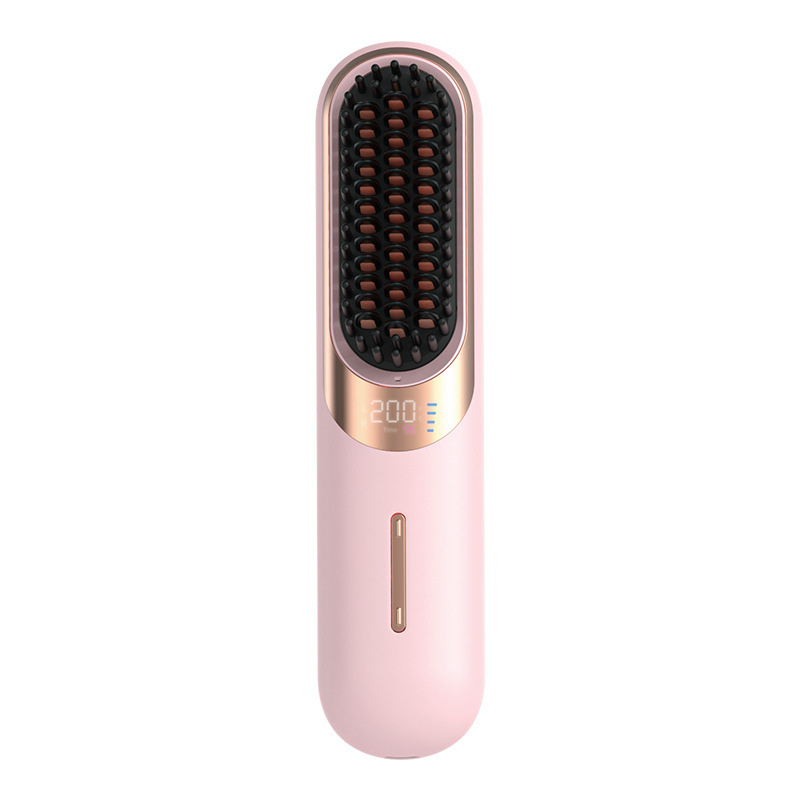 新型充電ストレート櫛携帯型ヘアケアストレート器家庭用乾湿両用直巻器マイナスイオンは髪を傷つけない|undefined