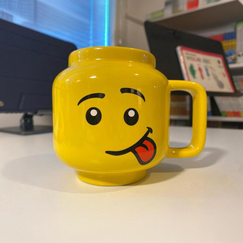 LEGO乐高小人仔头陶瓷马克杯创意家用可爱笑脸喝水杯子男生日礼物