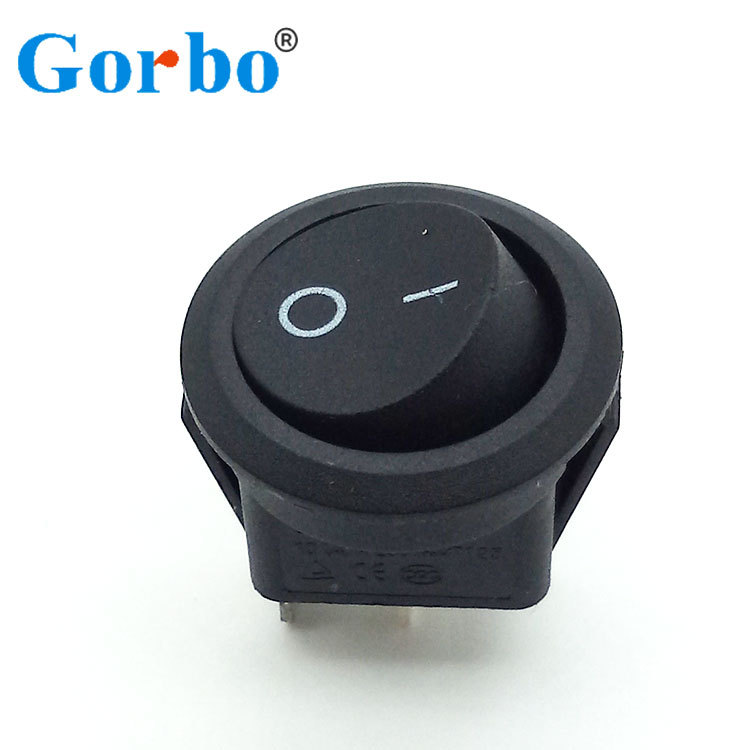 圆形翘板按钮 电炒锅 电热锅二脚两档船型开关