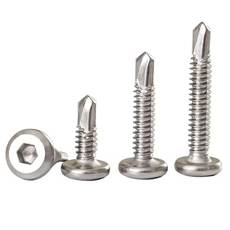410 스테인레스 스틸 플랫 헤드 육각 소켓 헤드 드릴 테일 셀프 드릴링 도브 테일 네일 가드 레일 핸드 레일 셀프 태핑 스크류 M5 * 19