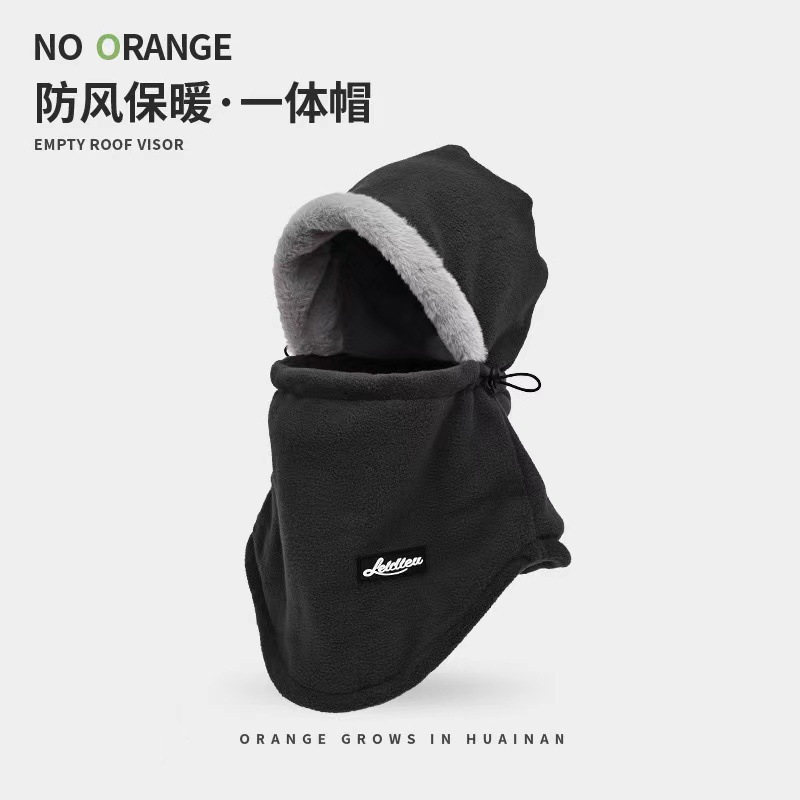가죽 라벨 사이클링 모자 [블랙]