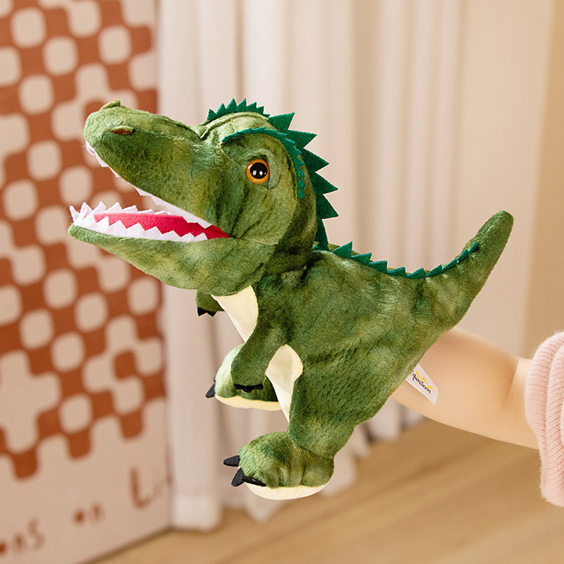 ぬいぐるみの口を開けて恐竜の人形幼稚園は人形のおもちゃの覇王竜の子供の親子のインタラクティブな道具を演じます。|undefined
