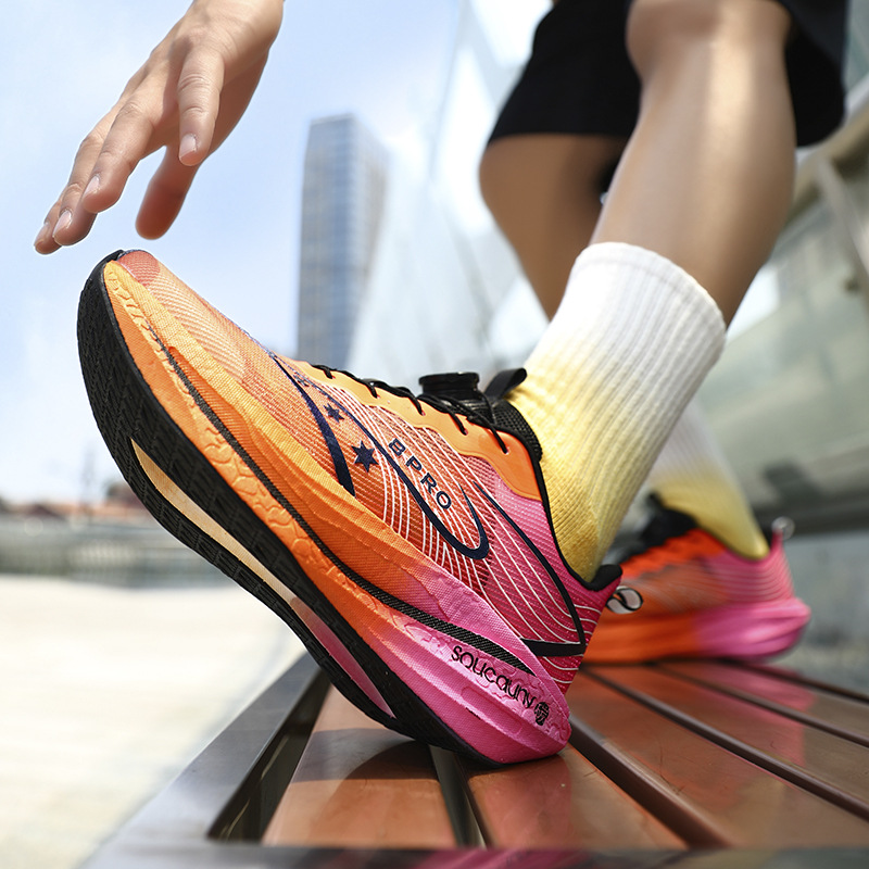 2025 nuevo fondo de palomitas de maíz amortiguación rebote zapatos de carreras para hombres y mujeres superligero transpirable pareja zapatillas deportivas casuales